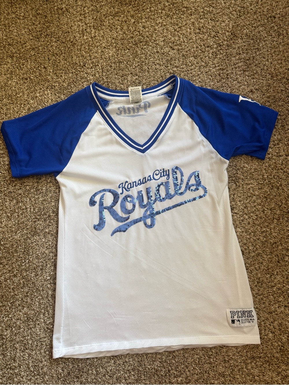 Victoria's Secret Pink Kansas City Royals Baseball Shirt Size Small